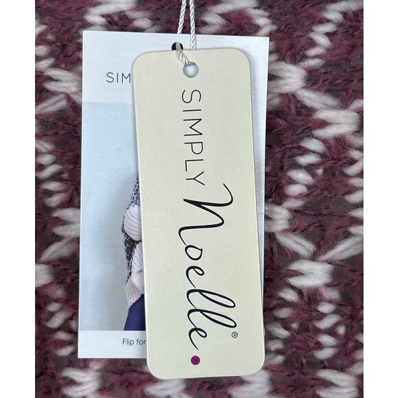 Simply Noelle Women’s One Size Cream Rose Knit 3/4 Sleeve Cardigan Sweater NWT - Picture 4 of 8